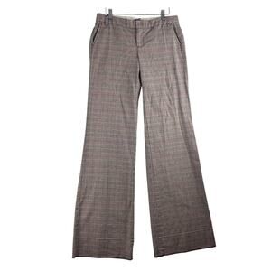 Gap Y2K Wide Leg Plaid Houndstooth Trouser Dress Pants Women’s 6 Tall 36” Inseam